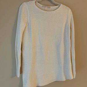 Women’s Belford asymmetrical Pima cotton sweater. Size M.